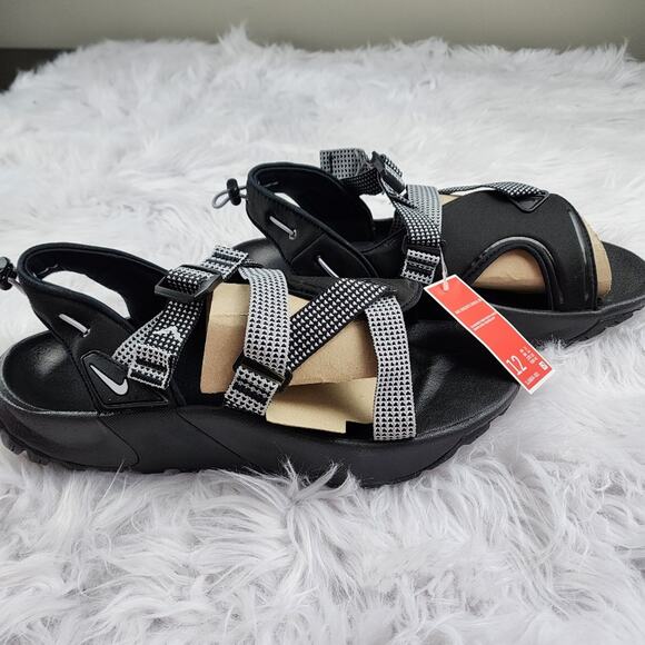 Nike Oneonta Men's Size 12 Sandals Black/Pure Platinum/Wolf Grey NWT - Picture 6 of 10